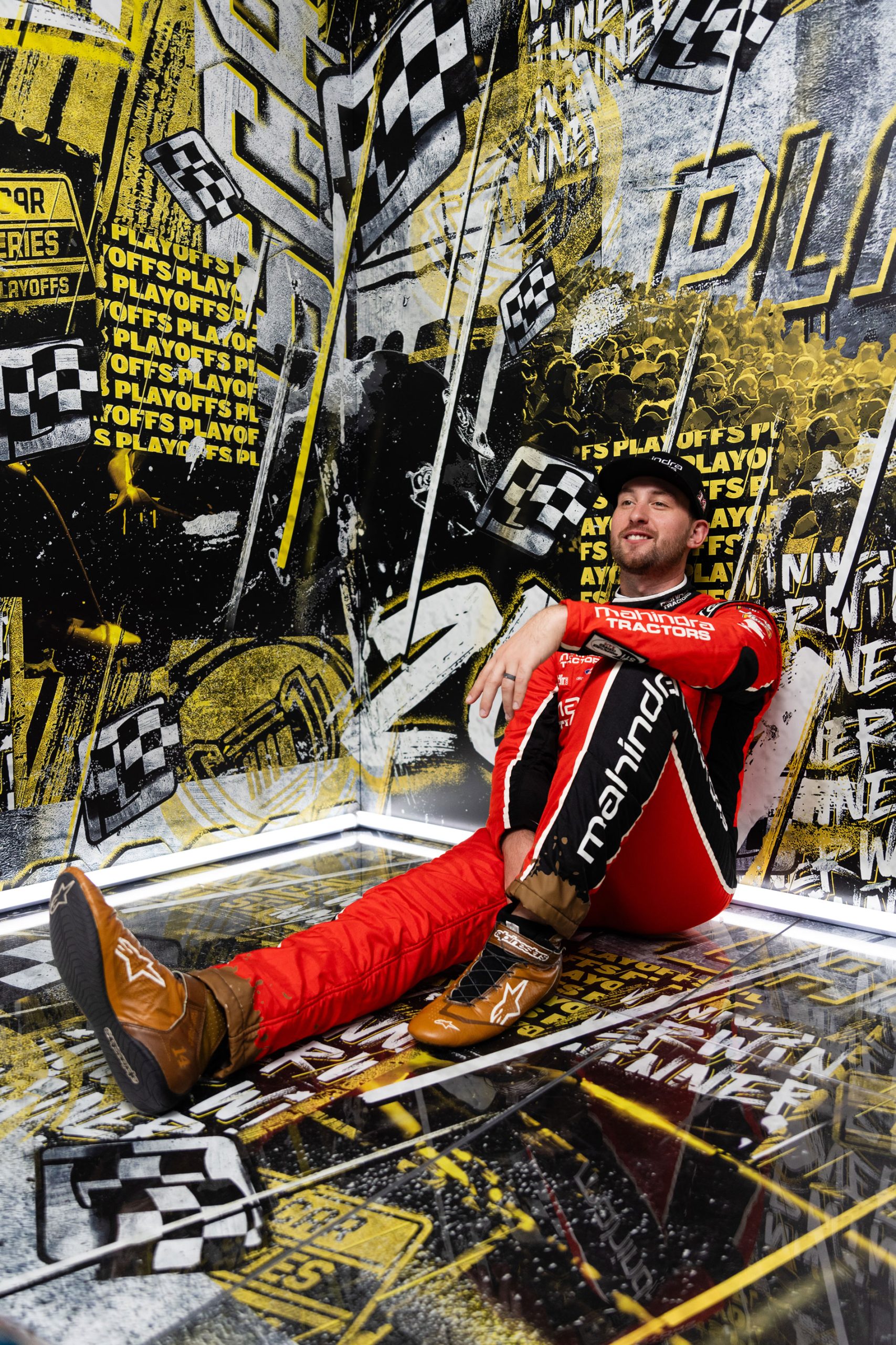 Chase Briscoe poses for a picture at Playoffs Media Day