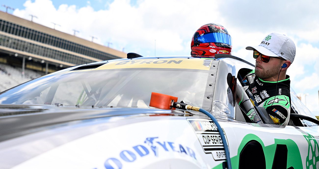 William Byron gets in his car at Atlanta.