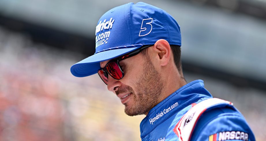kyle larson looks on