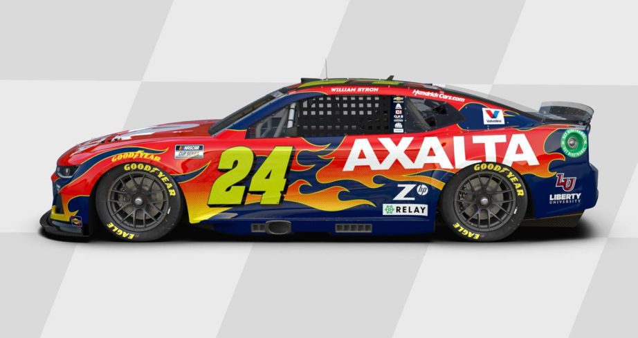 A general rendering of William Byron's 2025 Axalta paint scheme.