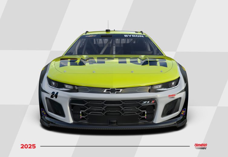 A general rendition of William Byron's 2025 Raptor paint scheme.