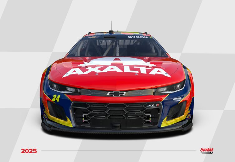 A general rendition of William Byron's 2025 Axalta paint scheme.