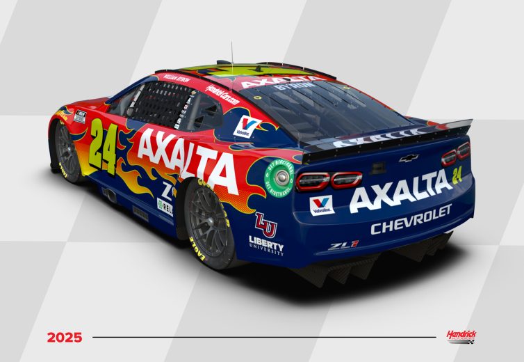 A general rendition of William Byron's 2025 Axalta paint scheme.
