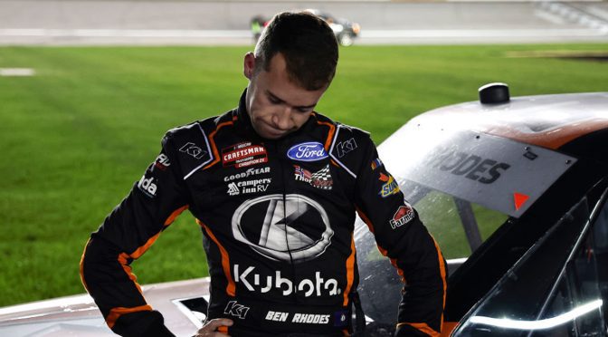 Featured Image for Enfinger grasps final Round of 8 spot in Truck Playoffs; Rhodes’ title campaign ends at Kansas