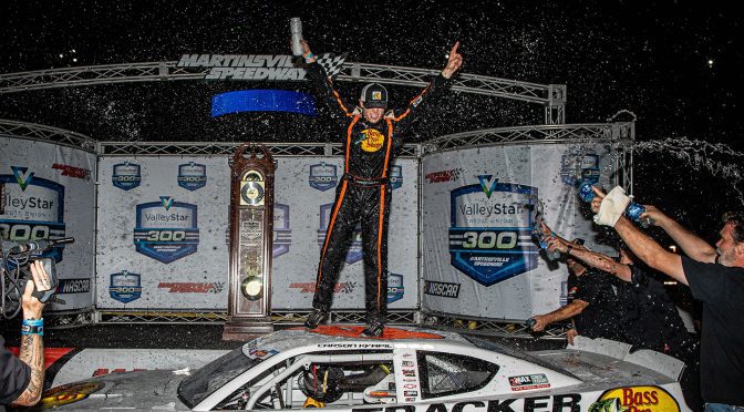 Featured Image for Carson Kvapil carries on JR Motorsports’ winning legacy with ValleyStar Credit Union 300 victory