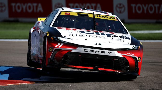 Featured Image for Denny Hamlin sees potential for chaos in new Turn 7 on Charlotte Roval
