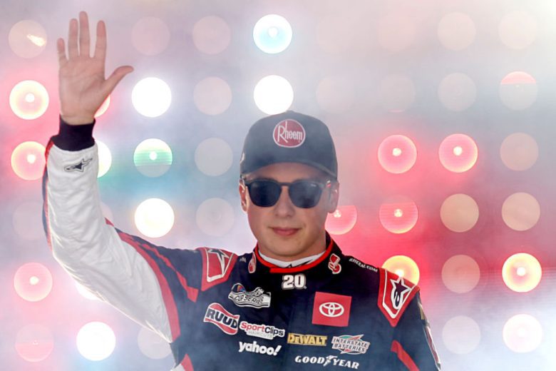 christopher bell waves to fans