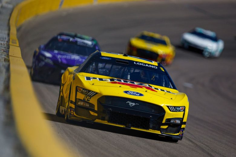 logano drives at vegas