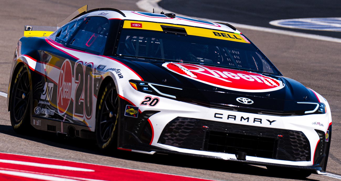 Christopher Bell drives No. 20 Rheem Toyota at Las Vegas.