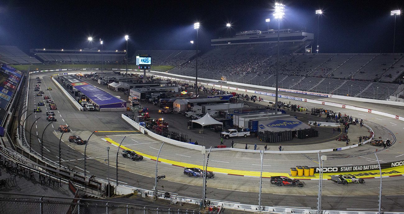 Whelen Modified Tour cars race at Martinsville Speedway.