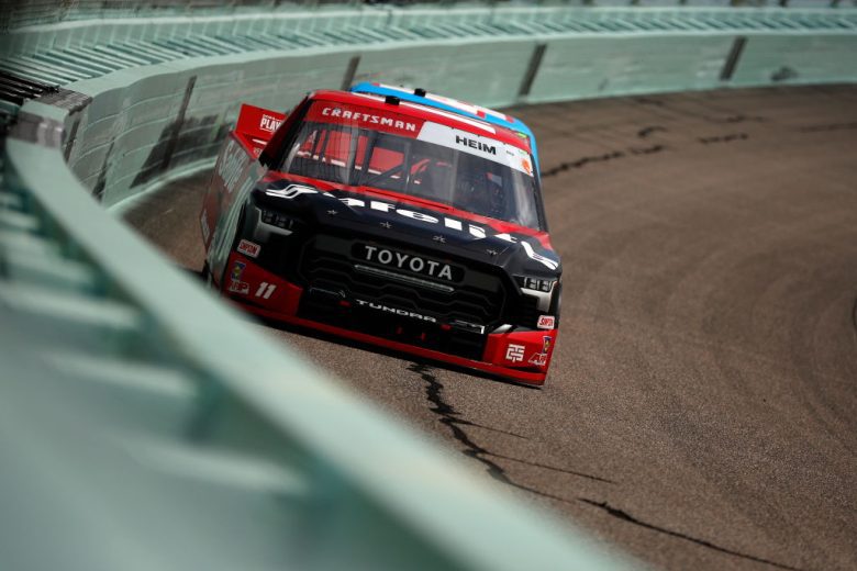 Corey Heim races in the No. 11 Toyota at Homestead-Miami Speedway.