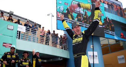 Grant Enfinger stretches fuel to win Truck Series playoff race at Homestead