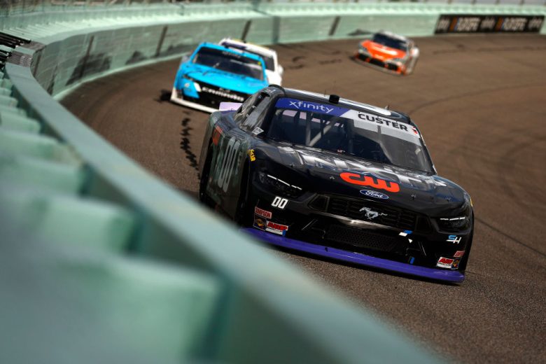 Cole Custer drives at Homestead-Miami.