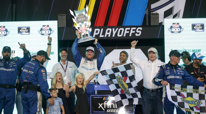 Featured Image for Austin Hill dominates Xfinity Series playoff race, wins at Homestead-Miami