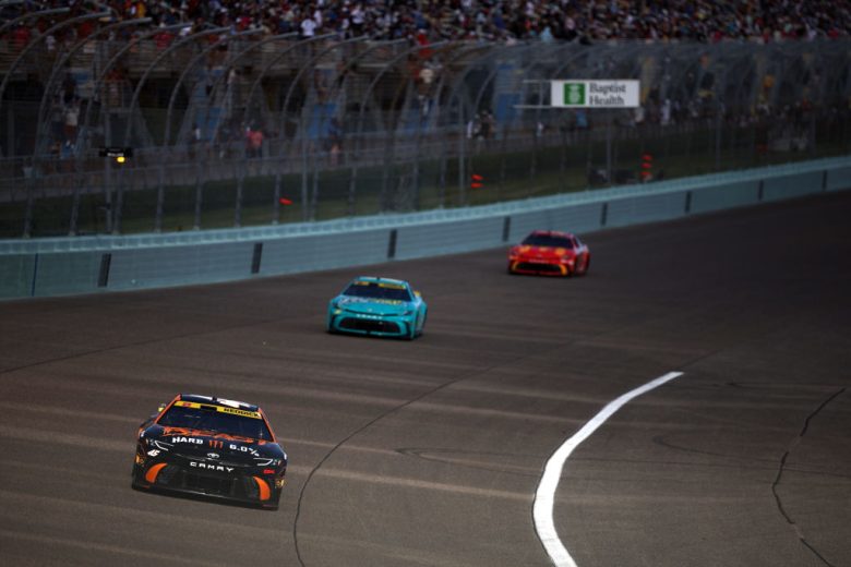 Tyler Reddick races in his No. 45 Toyota at Homestead-Miami Speedway.