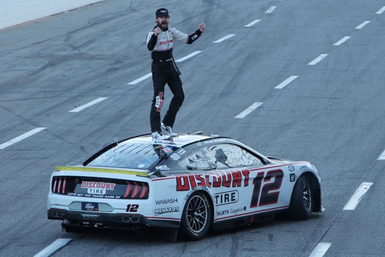 blaney celebrates at martinsville