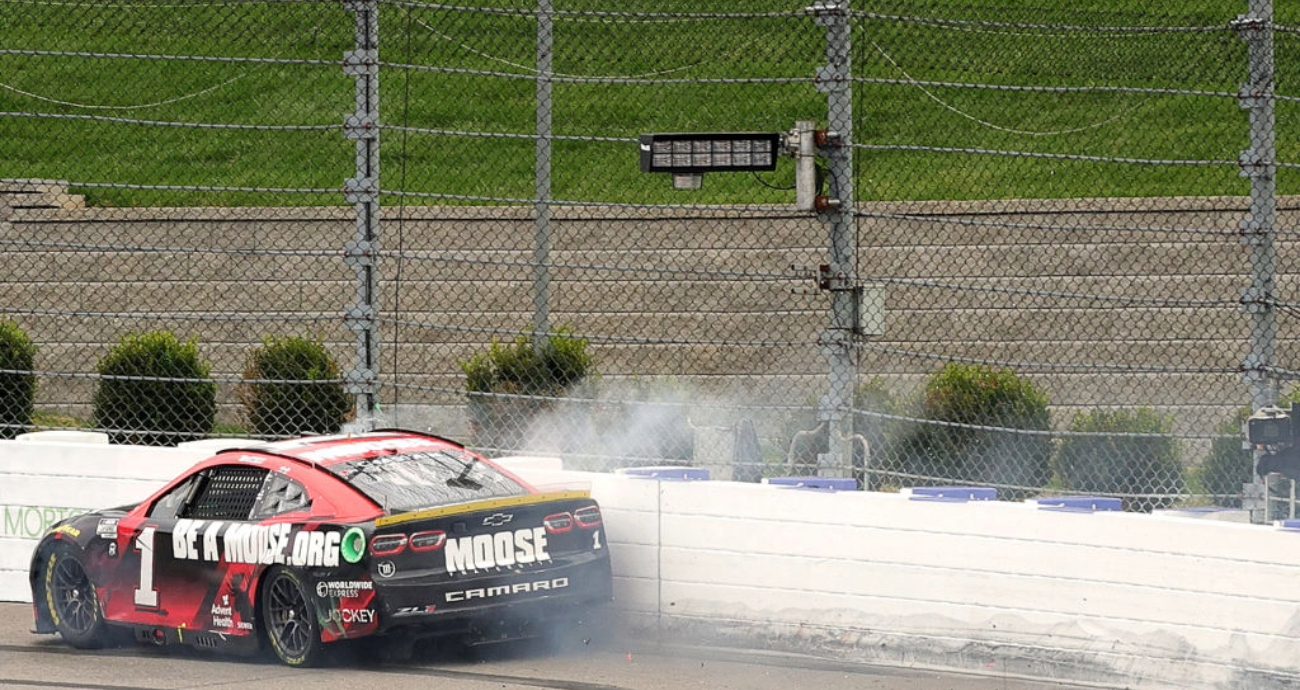 Ross Chastain rides the wall at Martinsville.