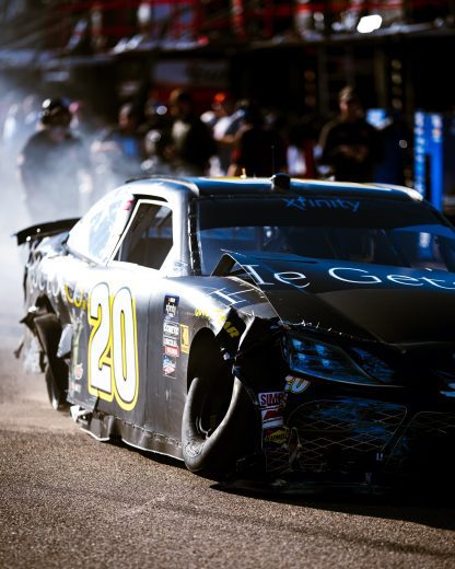 Aric Almirola wrecked car