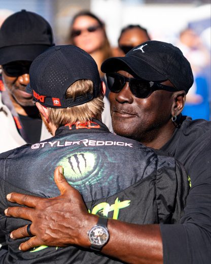reddick and michael jordan hug