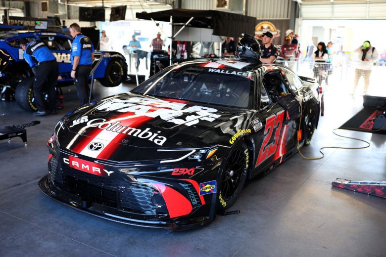 bubba wallace car in garage