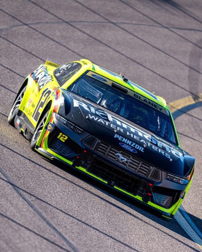 Ryan Blaney races in his No. 12 Ford.