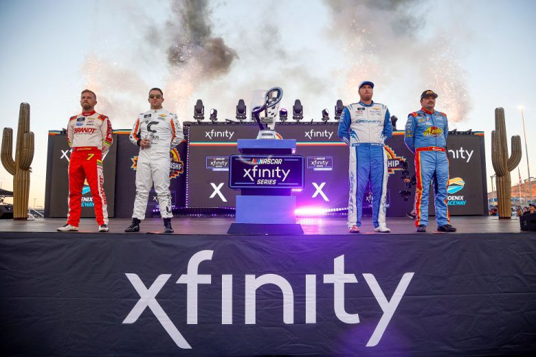 the xfinity series championship 4 drivers on stage