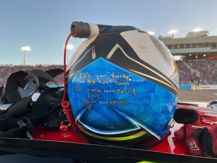 detailed look at allgaier's helmet