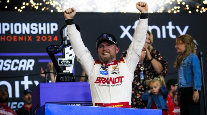 Featured image for Justin Allgaier triumphs at Phoenix to capture first career Xfinity Series title