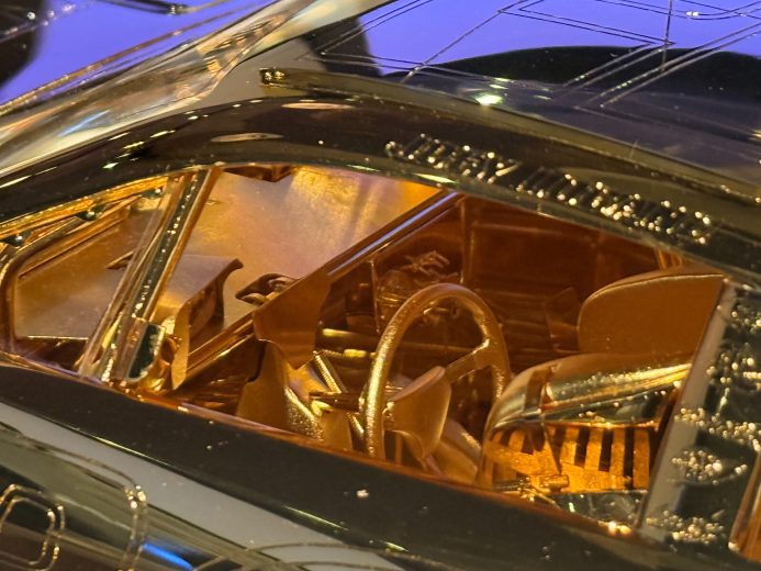 A general view of the Goodyear gold car.