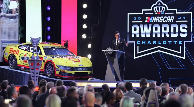 Joey Logano celebrates third Cup Series title in Charlotte awards ceremony