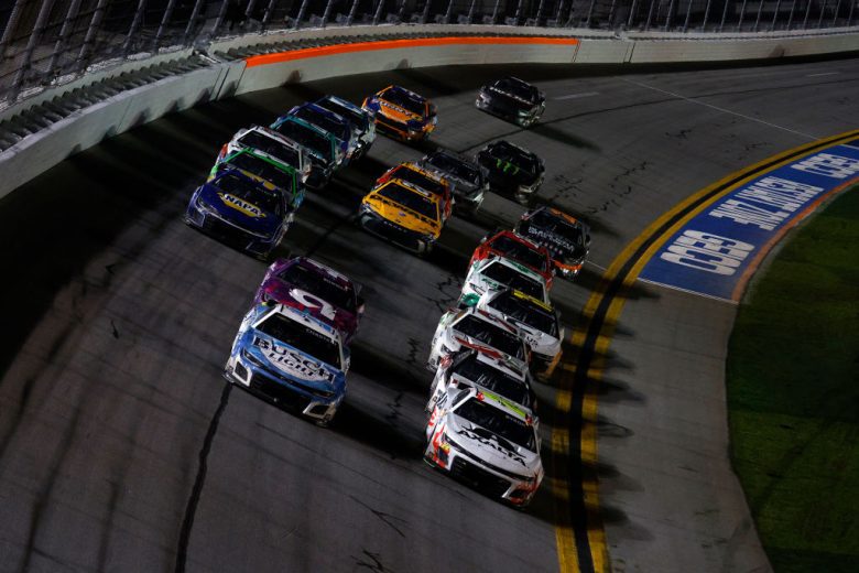 A general view of racing at Daytona.