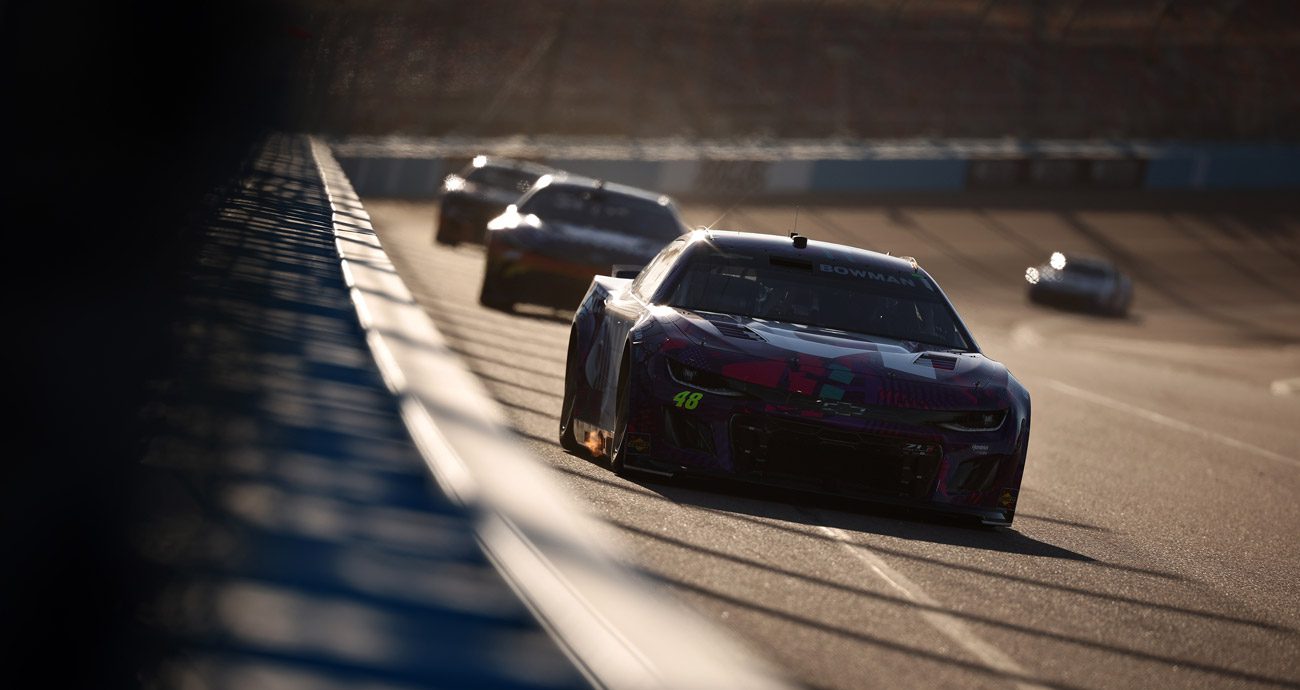Alex Bowman competes in a NASCAR Cup Series race at Phoenix.