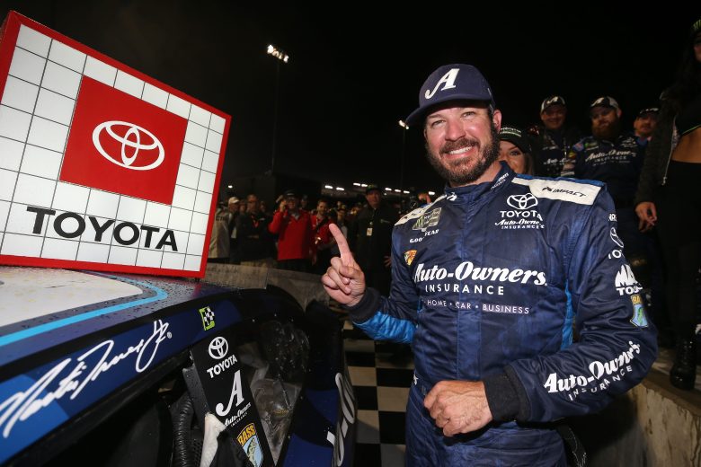 Martin Truex Jr. celebrates in Victory Lane at Richmond.