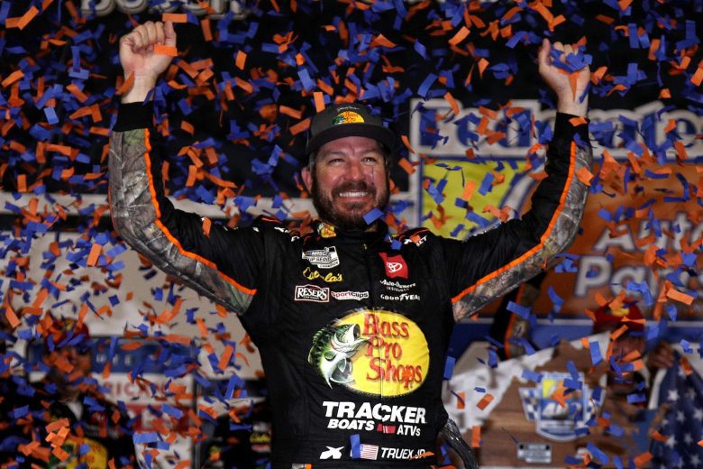 Martin Truex Jr. celebrates in Victory Lane at Richmond.