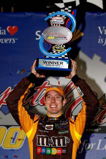 Kyle Busch celebrates in Victory Lane at Richmond.