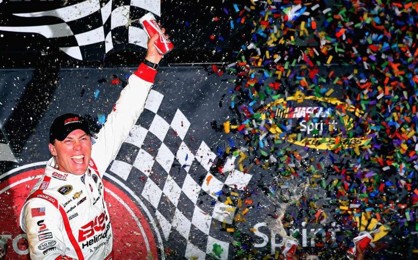 Kevin Harvick celebrates in Victory Lane at Richmond.