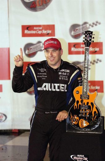 Ryan Newman celebrates in Victory Lane at Richmond.