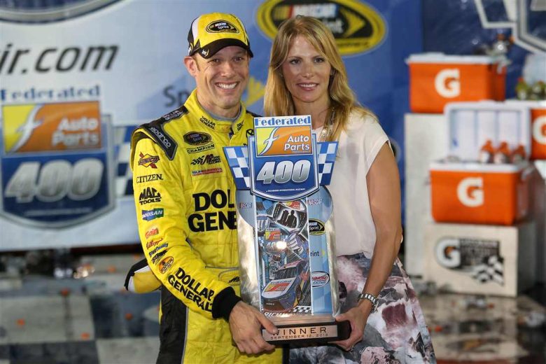 Matt Kenseth celebrates in Victory Lane at Richmond.