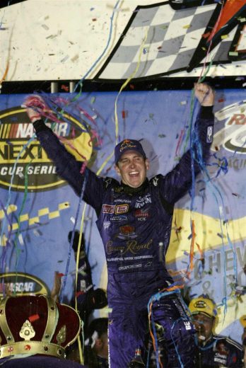 Kurt Busch celebrates in Victory Lane at Richmond.