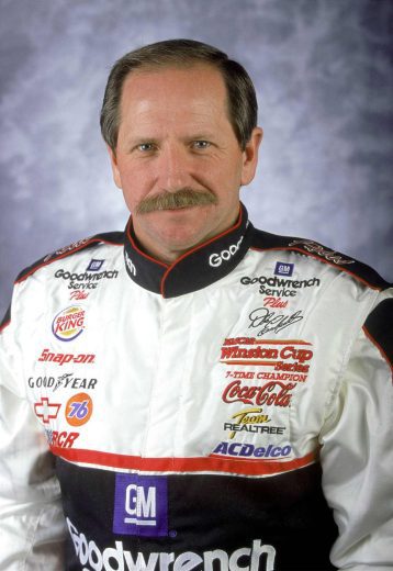 Dale Earnhardt looks on.
