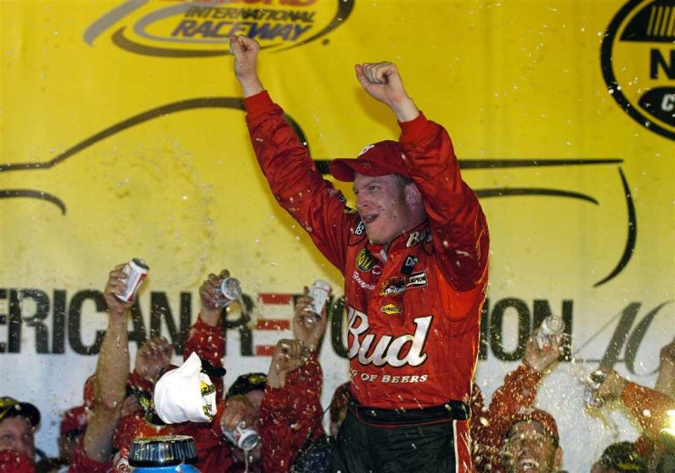 Dale Earnhardt Jr. celebrates in Victory Lane at Richmond.