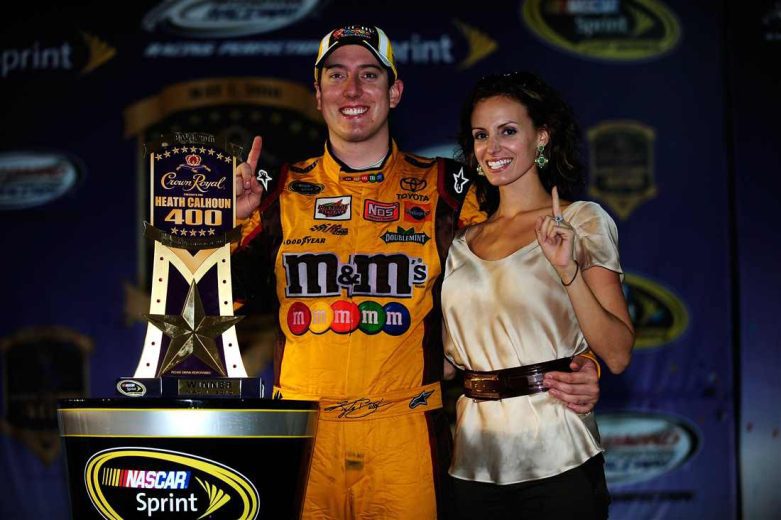 Kyle Busch celebrates in Victory Lane at Richmond.