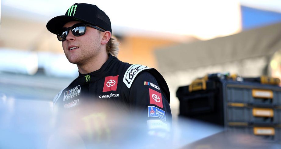 Ty Gibbs waits in the Cup Series garage at Homestead-Miami Speedway