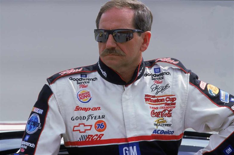 Dale Earnhardt looks on.
