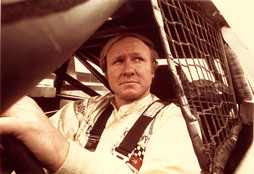 Cale Yarborough sits in his car.