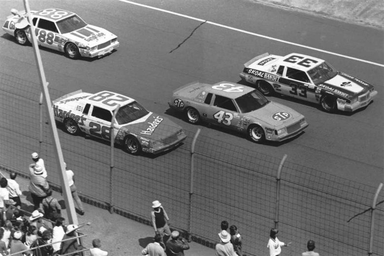Richard Petty drives at Michigan.