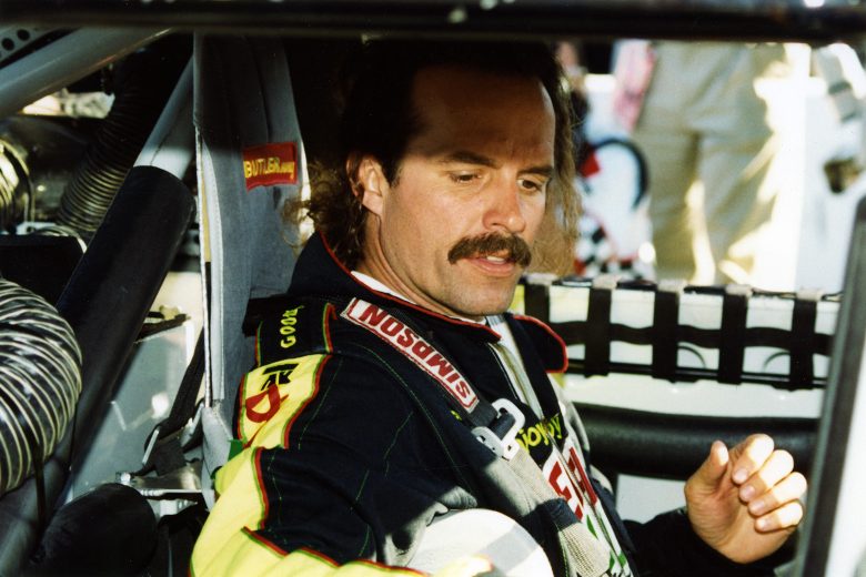 Kyle Petty awaits the start of the race.