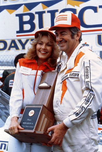 Bobby Allison stands in Victory Lane.