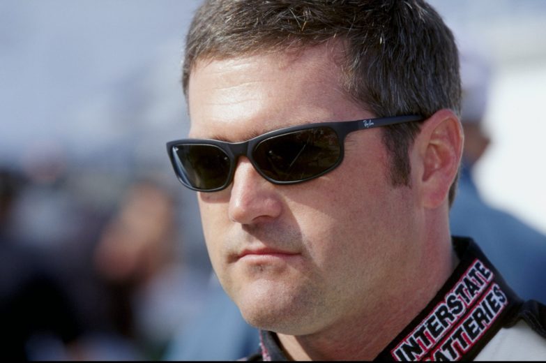 Bobby Labonte looks on in sunglasses.