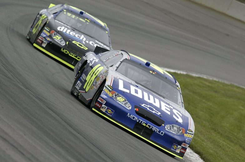Jimmie Johnson drives at Pocono.